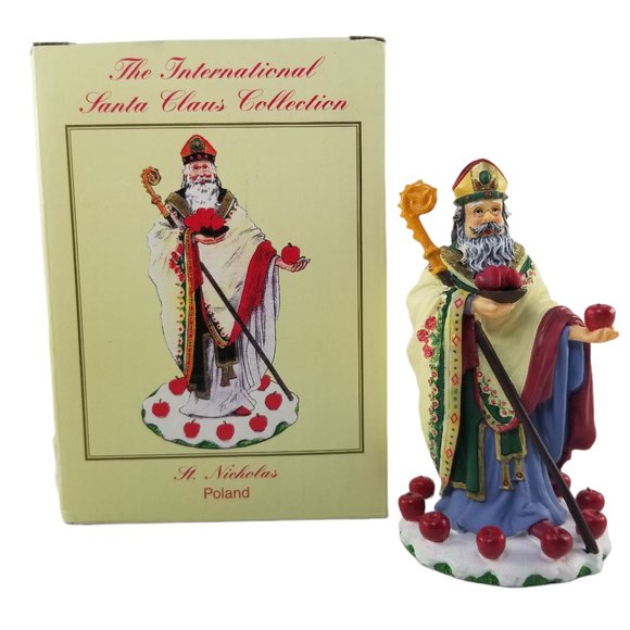 "St Nicholas" Poland Santa Claus Figure From The International Santa Collection - Picture 2 of 14